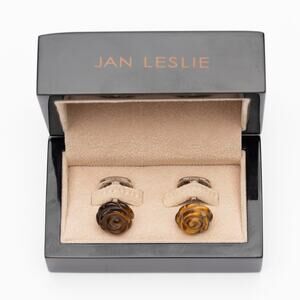 Jan Leslie Carved Rose Cufflinks